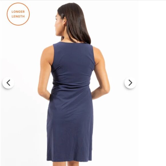 NWT Jude Connally Beth Jude Cloth Dress Long Navy - Picture 2 of 10